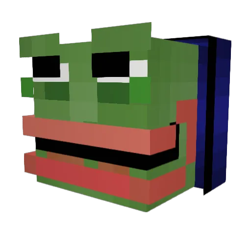 lil_zog Minecraft avatar head, 3D render