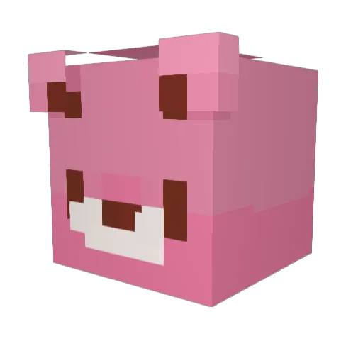 lila_15 Minecraft avatar head, 3D render