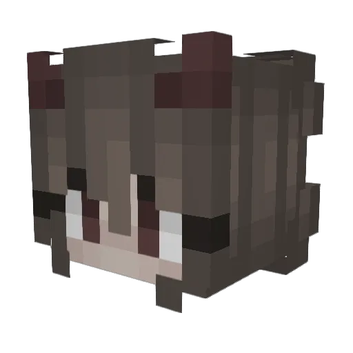 lilabrontes Minecraft avatar head, 3D render