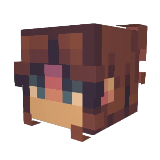 lilacscout Minecraft avatar head, 3D render