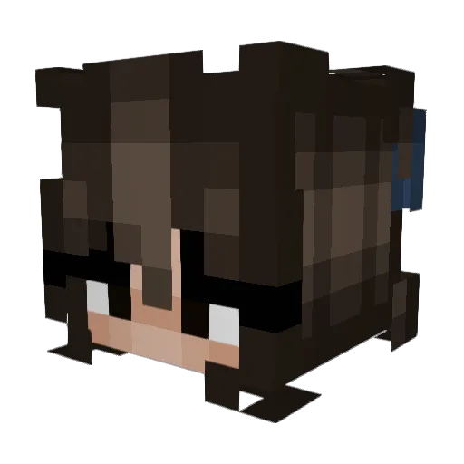 lilagracex Minecraft avatar head, 3D render