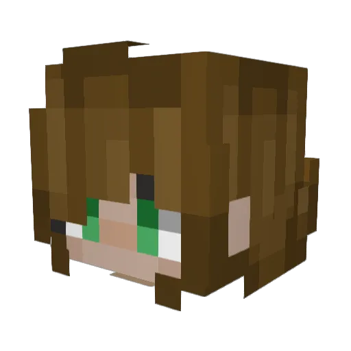 lilaliara Minecraft avatar head, 3D render