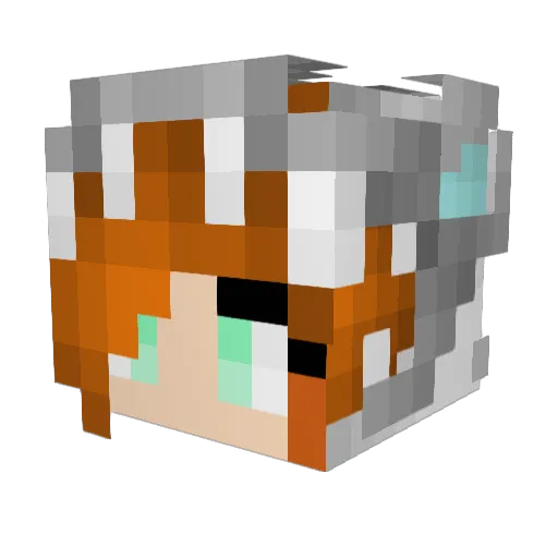 lilalom Minecraft avatar head, 3D render