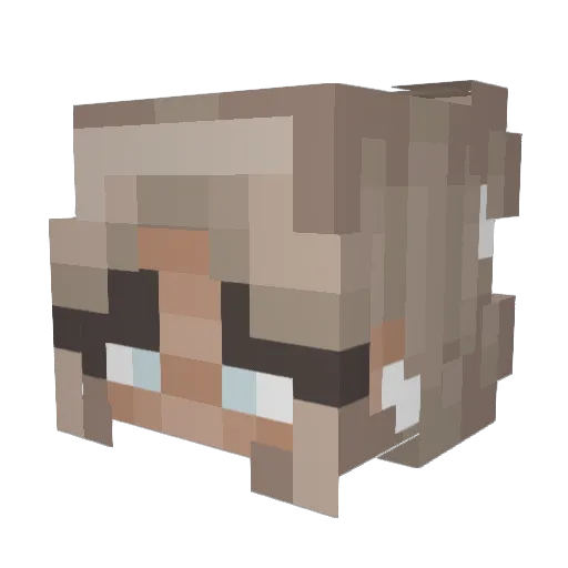 lilamayy Minecraft avatar head, 3D render
