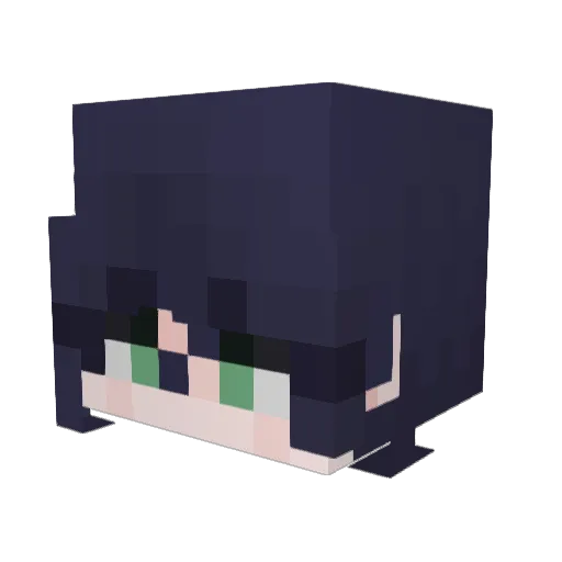 lilameow Minecraft avatar head, 3D render