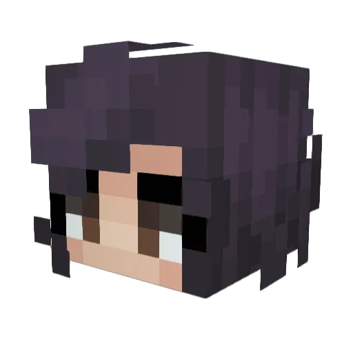 lilariley Minecraft avatar head, 3D render