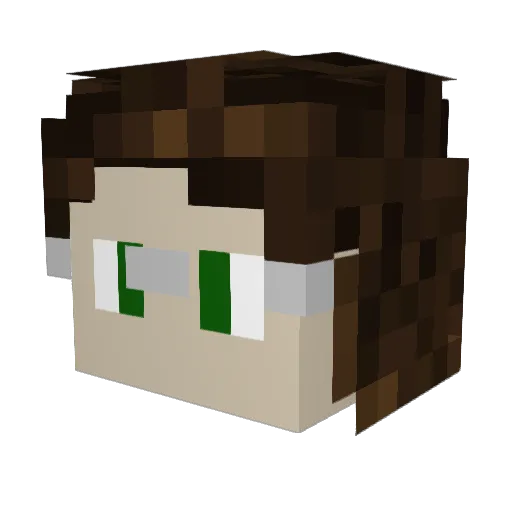 lilauxiliary Minecraft avatar head, 3D render