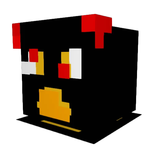 lilaxD Minecraft avatar head, 3D render