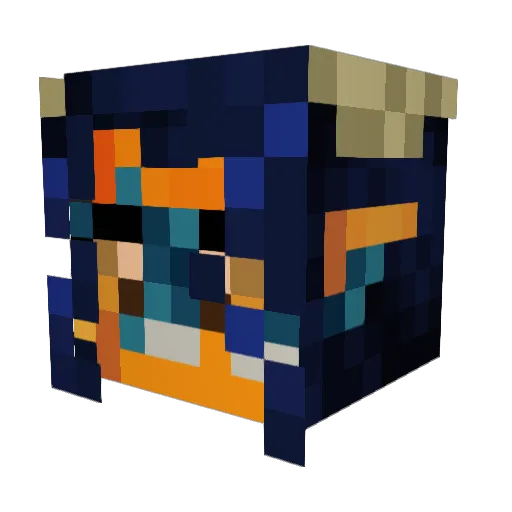 lilb0p33p Minecraft avatar head, 3D render