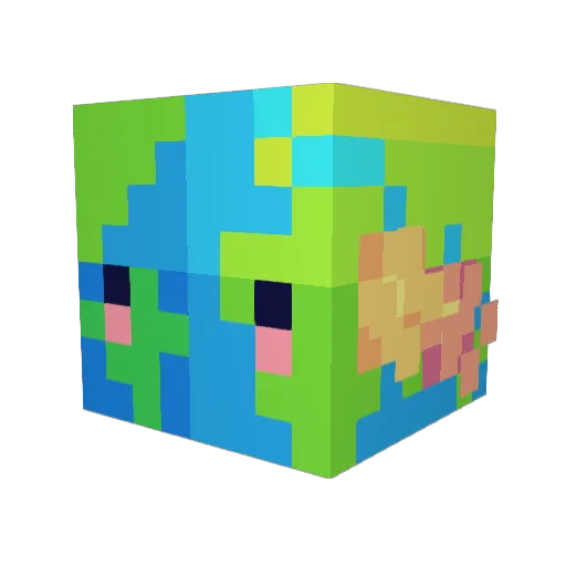 lilbeeing Minecraft avatar head, 3D render