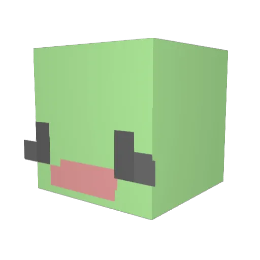lilbigdik Minecraft avatar head, 3D render