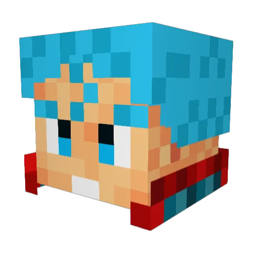 lilbobG Minecraft avatar head, 3D render
