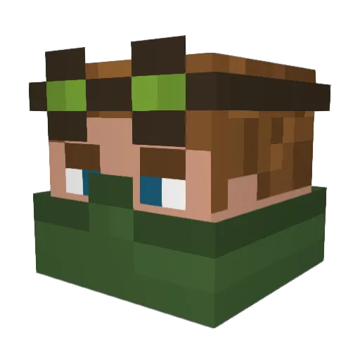 lilboyblu3s Minecraft avatar head, 3D render