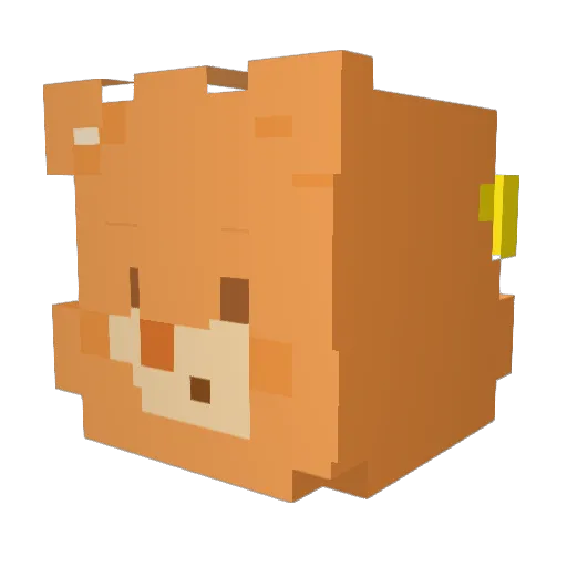 lilboycat Minecraft avatar head, 3D render