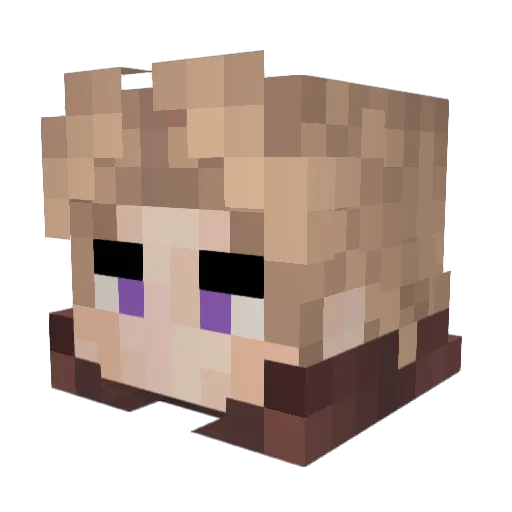 lilbrg Minecraft avatar head, 3D render