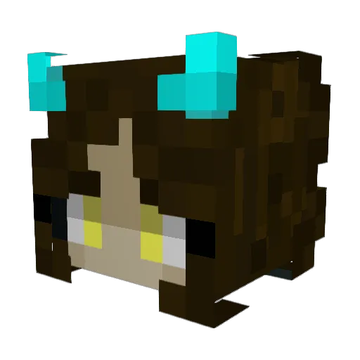 lilcaca Minecraft avatar head, 3D render