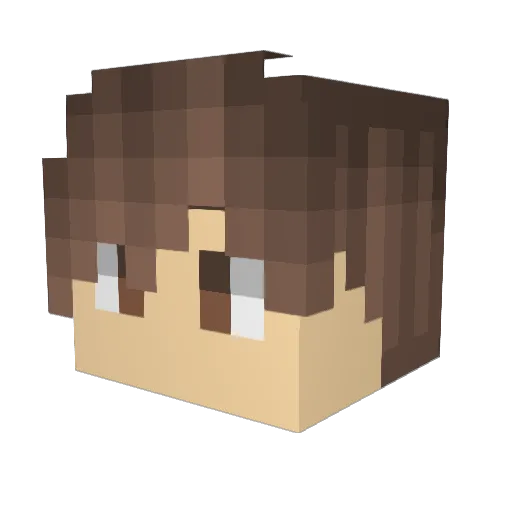 lilchunko Minecraft avatar head, 3D render