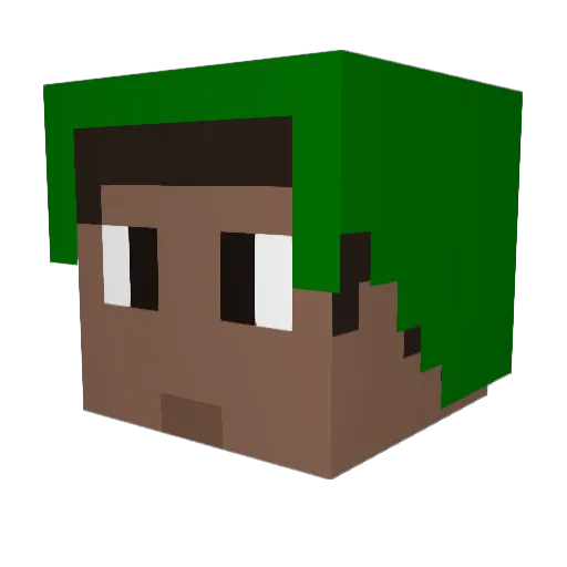lilcj103 Minecraft avatar head, 3D render