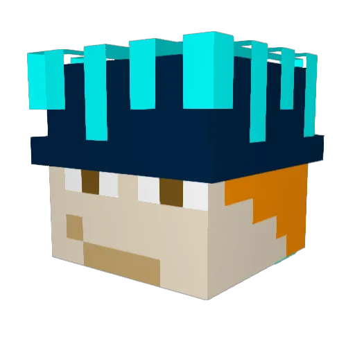 lilcookiekid Minecraft avatar head, 3D render