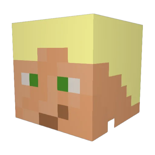 lilcrackerhead Minecraft avatar head, 3D render