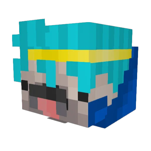 lilcret Minecraft avatar head, 3D render