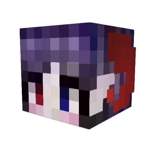 lilcrow Minecraft avatar head, 3D render