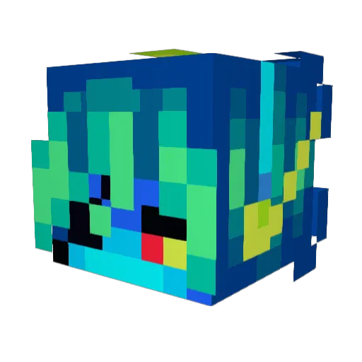 lildio Minecraft avatar head, 3D render