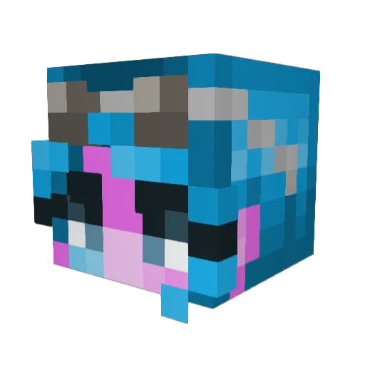 lildurk_exe Minecraft avatar head, 3D render