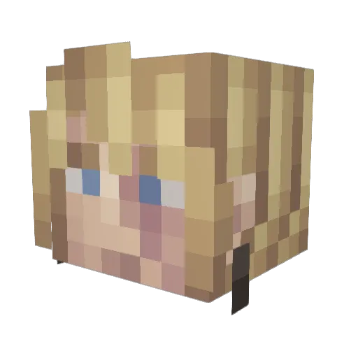 lilf_shy Minecraft avatar head, 3D render