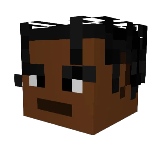 lilfagface Minecraft avatar head, 3D render