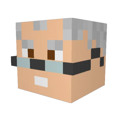 lilfishdud Minecraft avatar head, 3D render