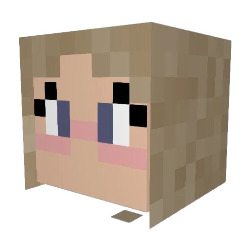 lilflamesauce Minecraft avatar head, 3D render