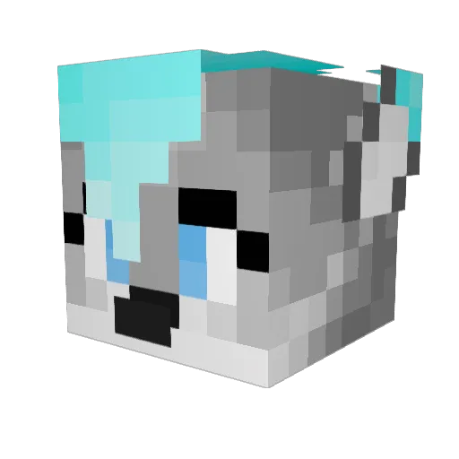 lilgaysprite Minecraft avatar head, 3D render