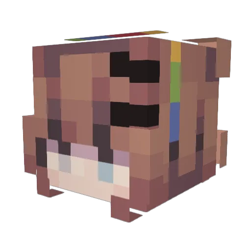 lilglitters Minecraft avatar head, 3D render