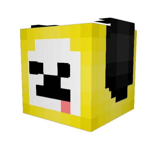 lilgreyghost Minecraft avatar head, 3D render