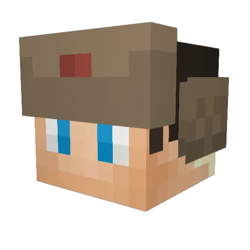 lilgruby Minecraft avatar head, 3D render