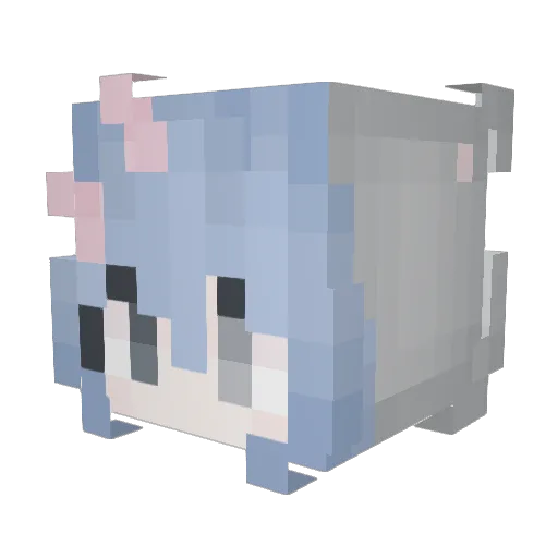 lilhoode Minecraft avatar head, 3D render