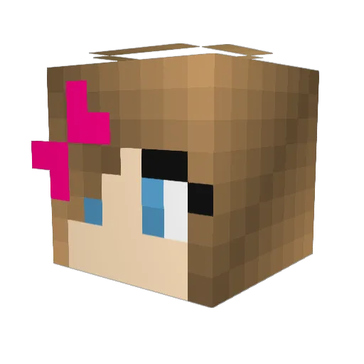 lili3400 Minecraft avatar head, 3D render
