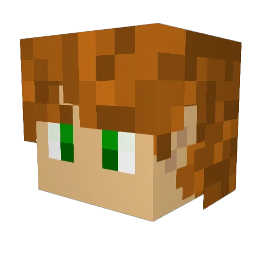 lilicat Minecraft avatar head, 3D render