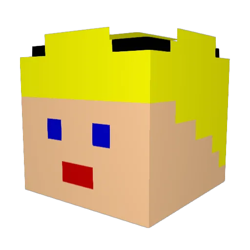lilikira Minecraft avatar head, 3D render