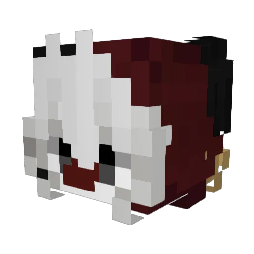 lililase Minecraft avatar head, 3D render