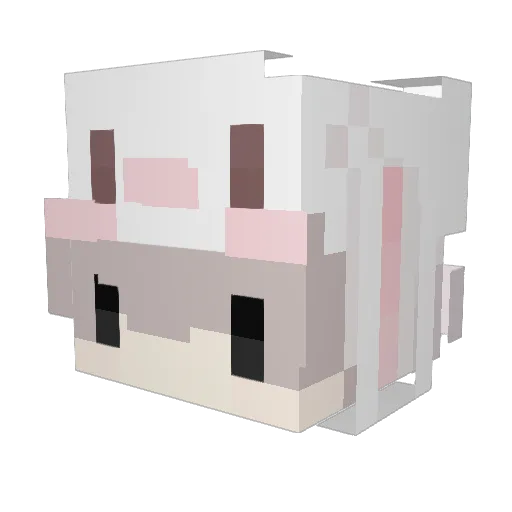lililica Minecraft avatar head, 3D render