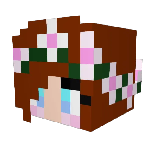 lilisodoce Minecraft avatar head, 3D render