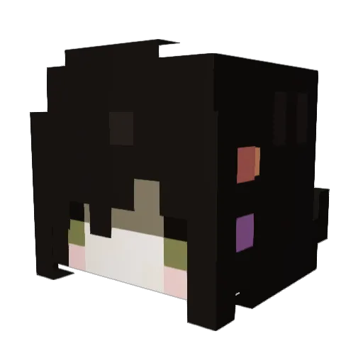 lilita Minecraft avatar head, 3D render