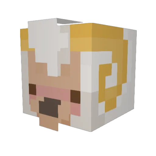 lilitco Minecraft avatar head, 3D render