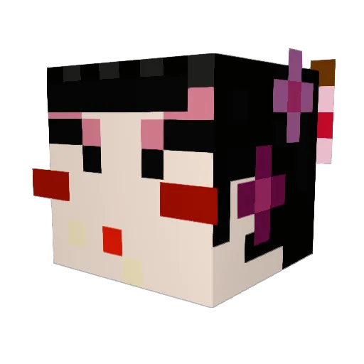 lilithefrog Minecraft avatar head, 3D render