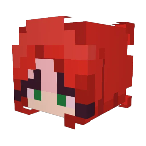 lilithii Minecraft avatar head, 3D render