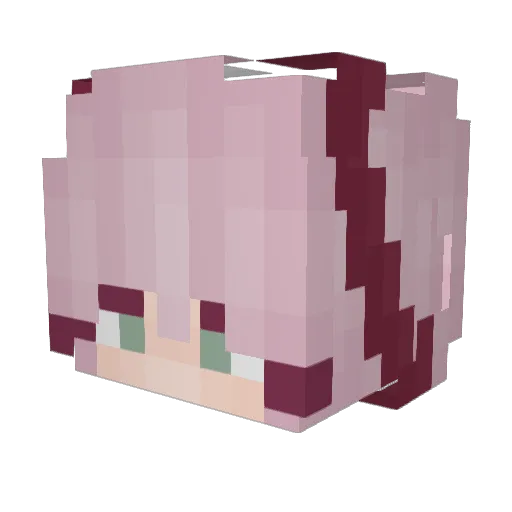 liliz Minecraft avatar head, 3D render