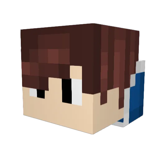 lilja_5 Minecraft avatar head, 3D render