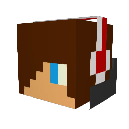 liljjo Minecraft avatar head, 3D render